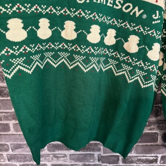 NWT Jameson Whiskey The Merry Duo Christmas sweater green printed acrylic - Picture 9 of 12